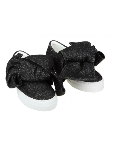 Shop Joshua Sanders Slip On With Bow And Black Color