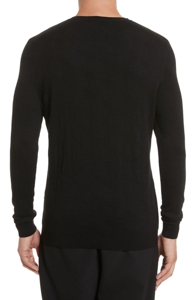 Shop Versace Frame Jacquard Sweater In Black