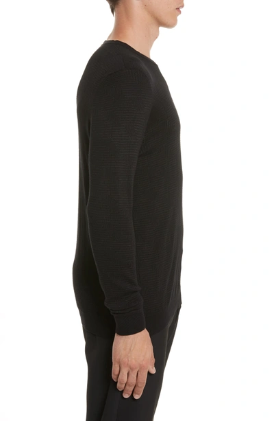 Shop Versace Frame Jacquard Sweater In Black