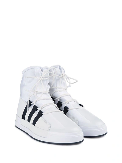 Shop Y-3 The Atta High-top Leather And Mesh Sneakers In Multi