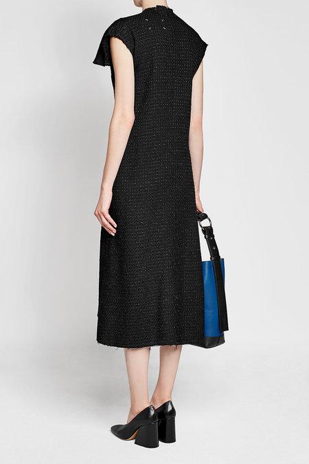 Maison Margiela Tweed Dress With Virgin Wool In Black | ModeSens