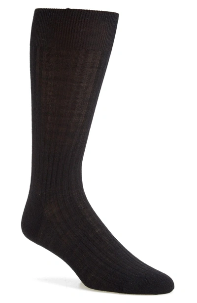 Shop Pantherella Merino Wool Blend Socks In Black