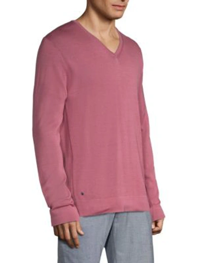 Shop Strellson Vicy Knit V-neck In Pastel Pink