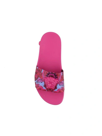 Shop Versace Sandal In Fuchsia