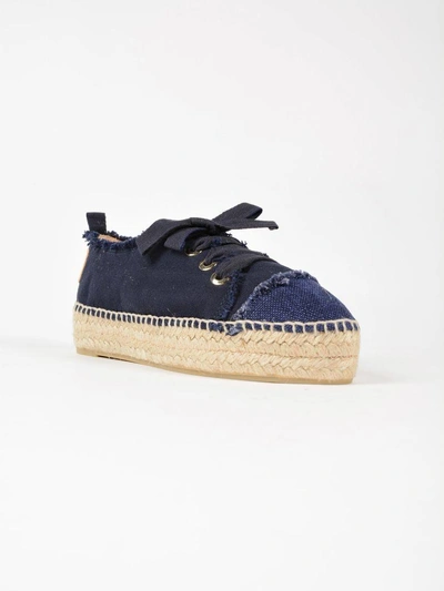 Shop Castaã±er Espadrille Sneakers In Azul Marino