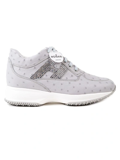 Shop Hogan Interactive H-strass Sneakers In Bcemento