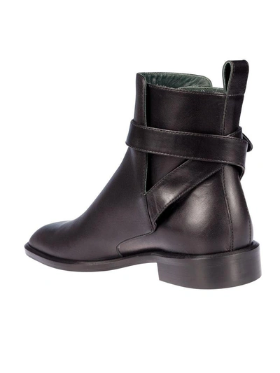 Shop Mulberry Jodhpur Flat Ankle Boots In Black