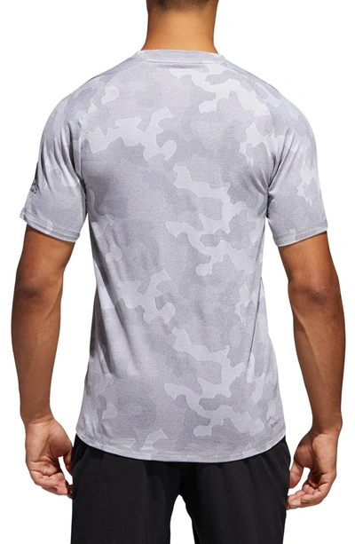 Shop Adidas Originals Camo Hype T-shirt In Grey Three / White