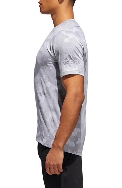 Shop Adidas Originals Camo Hype T-shirt In Grey Three / White