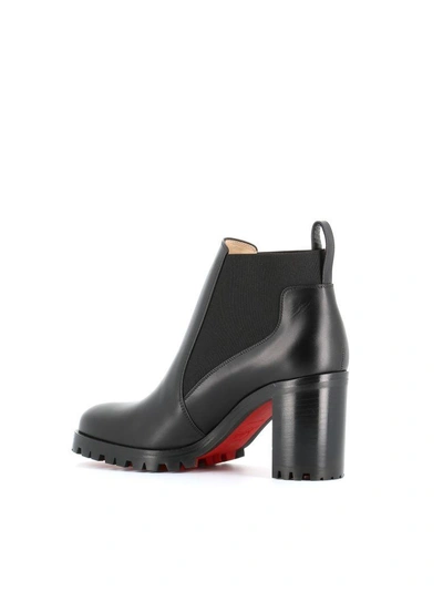 Christian Louboutin Marchacroche 70 Leather Ankle Boots - Black