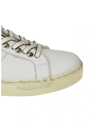 Shop Leather Crown Leather Sneakers With Studs In White