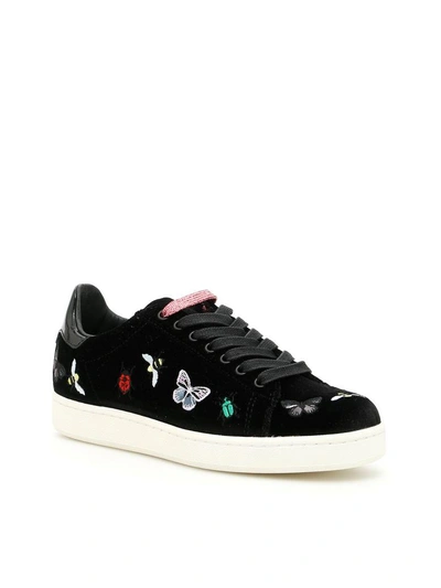 Shop Moa Embroidered Sneakers In Neronero