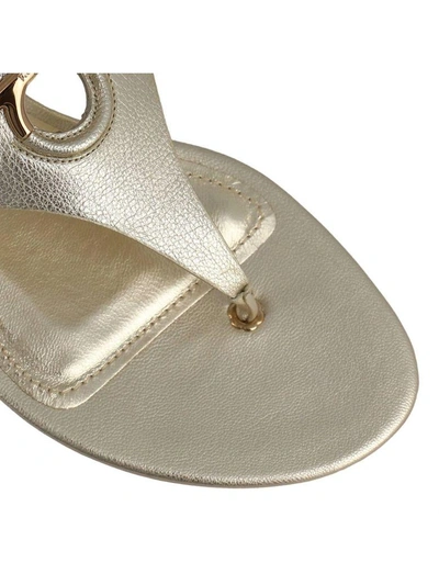 Shop Ferragamo Flat Sandals Shoes Women Salvatore  In Gold