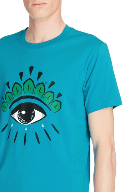 Shop Kenzo Eye T-shirt In Turquoise