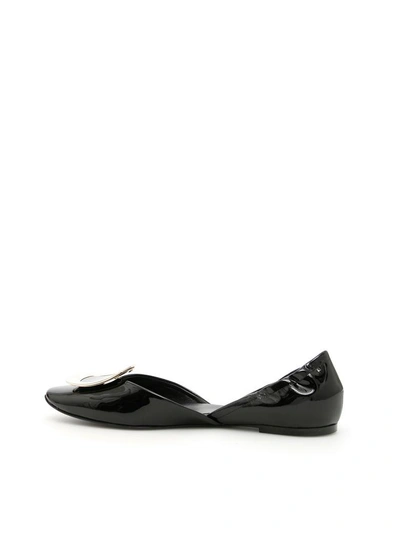 Shop Roger Vivier Chips Ballerinas In Neronero