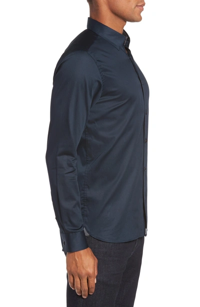 Shop Ted Baker Marsay Modern Slim Fit Sport Shirt In Navy
