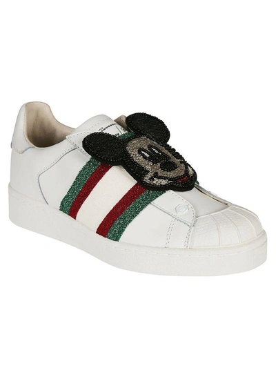 Shop Moa Master Of Arts Mickey Sneakers In White