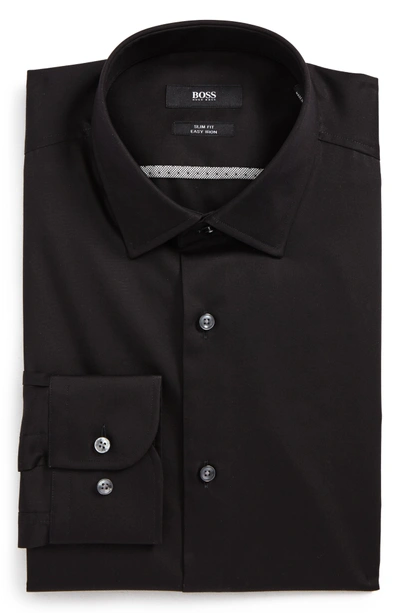 Shop Hugo Boss Jerris Slim Fit Dress Shirt In Black