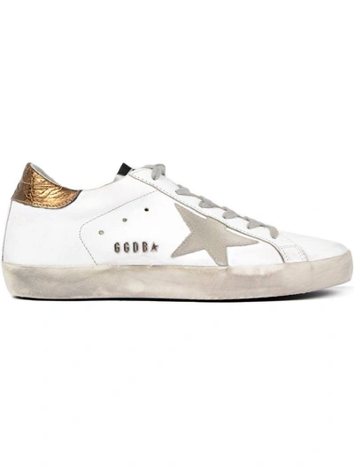 Shop Golden Goose Sneaker Superstar In White-gold