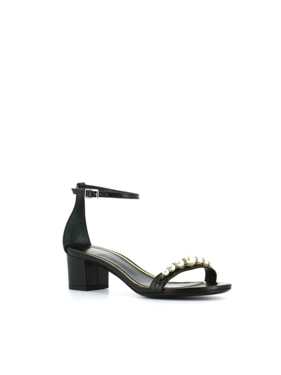 Shop Lanvin Pearl Sandal In Black