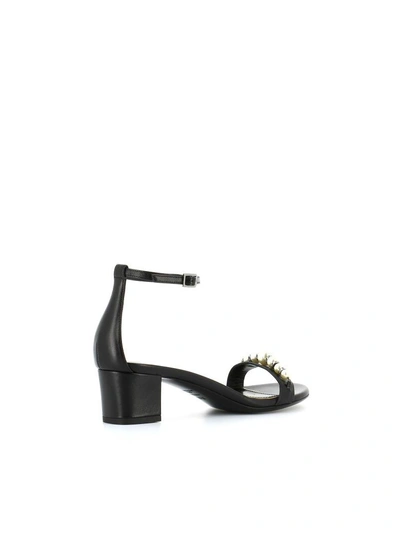 Shop Lanvin Pearl Sandal In Black