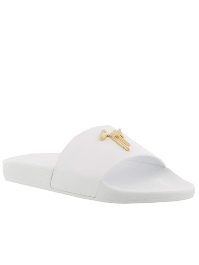 Shop Giuseppe Zanotti Birel Vague Pool Sandals In White