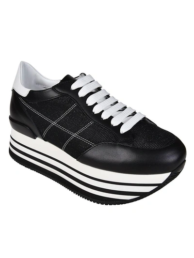 Shop Hogan Maxi 222 Platform Sneakers In Black
