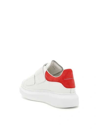 Shop Alexander Mcqueen Leather Sneakers In White Lust Redbianco