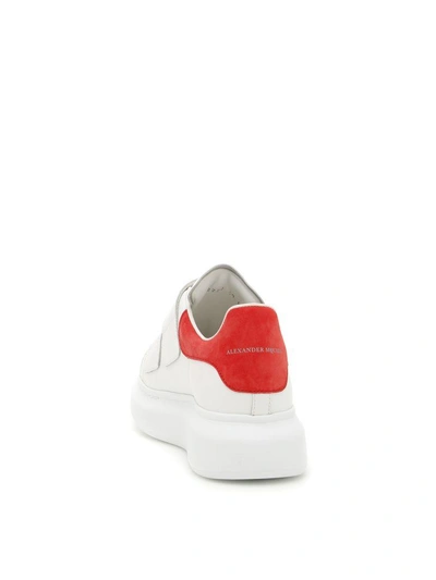 Shop Alexander Mcqueen Leather Sneakers In White Lust Redbianco