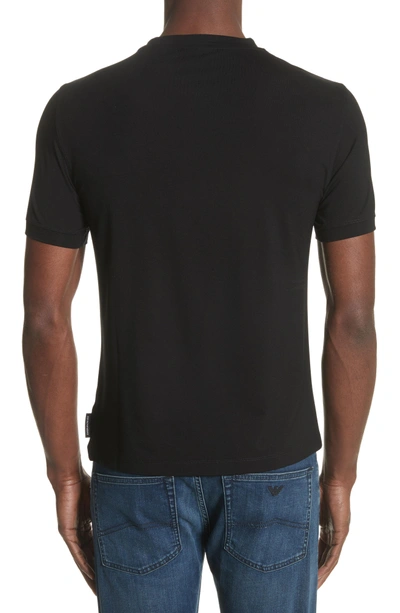 Shop Emporio Armani Slim Fit Stretch Crewneck T-shirt In Solid Black
