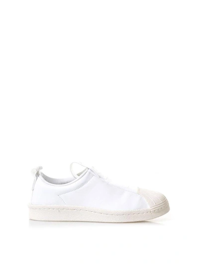 Shop Adidas Originals Superstar Leather Slip-on Sneakers In White