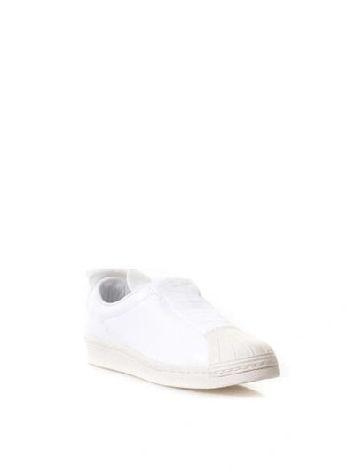 Shop Adidas Originals Superstar Leather Slip-on Sneakers In White