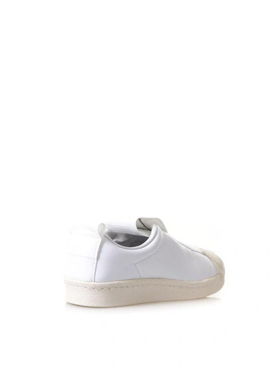 Shop Adidas Originals Superstar Leather Slip-on Sneakers In White