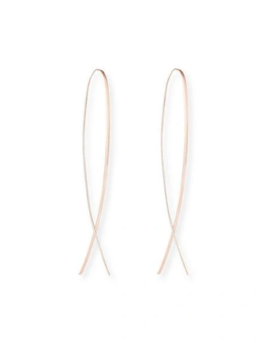 Shop Lana 14k Elite Narrow Upside Down Hoop Earrings In Rose Gold