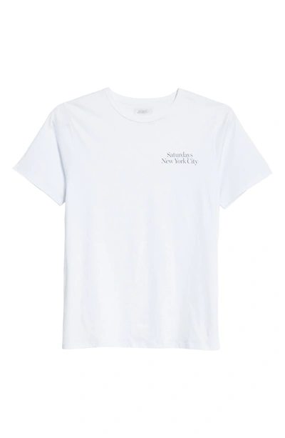 Shop Saturdays Surf Nyc Miller Graphic T-shirt In White