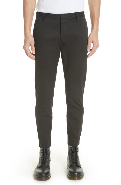 Shop Dsquared2 Dan Skinny Fit Cropped Trousers In Black