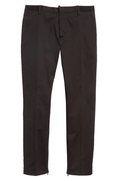 Shop Dsquared2 Dan Skinny Fit Cropped Trousers In Black