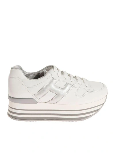 Shop Hogan Lace Up Platform Sneakers In White