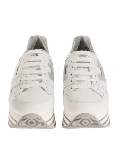 Shop Hogan Lace Up Platform Sneakers In White