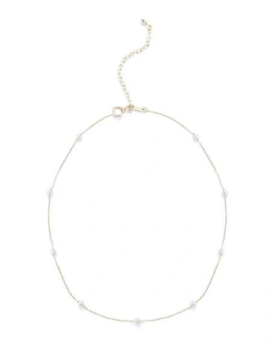 Shop Mizuki Pearl Station Chain Choker Necklace