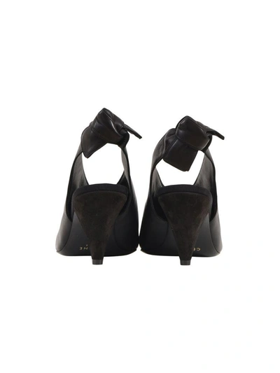 Shop Celine 7cm V-neck Slingback In Black
