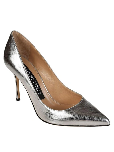 Shop Sergio Rossi Classic Pumps In Silver