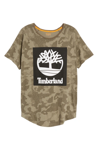 Shop Timberland Camo Logo T-shirt In Bungee Cord Camo