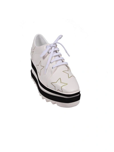 Shop Stella Mccartney Mccartney Star Elyse Platform Sneakers In T White-neon-blk