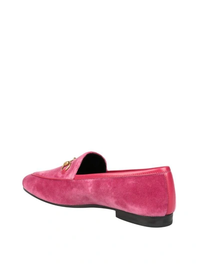 Shop Gucci Jordaan Velvet Loafer In Rosa