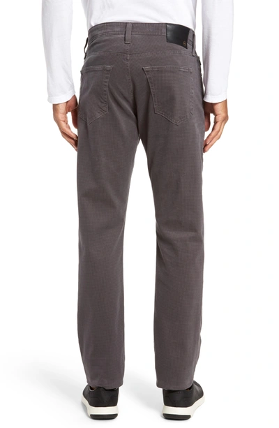 Shop Ag Houndstooth Everett Sud Straight Leg Pants In Houndstooth Field Stone