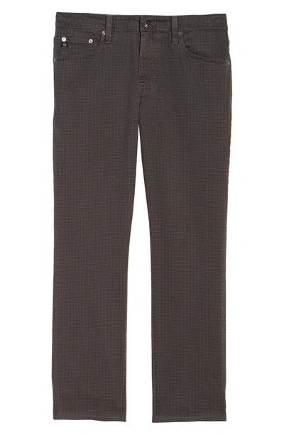 Shop Ag Houndstooth Everett Sud Straight Leg Pants In Houndstooth Field Stone