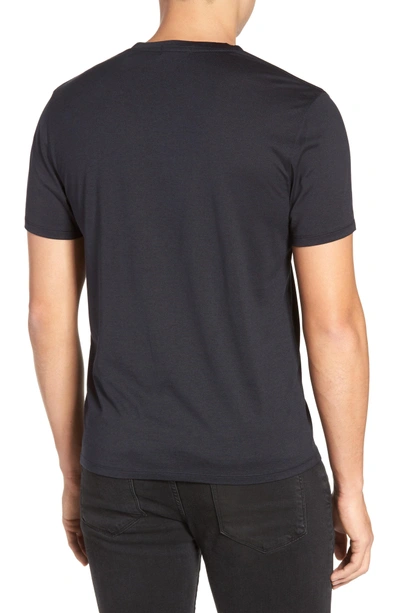 Shop Gucci Silk & Cotton V-neck T-shirt In Eclipse