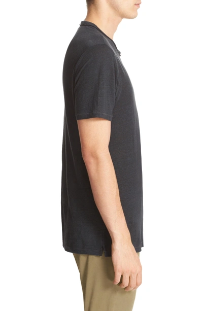 Shop Rag & Bone Owen Slub Linen T-shirt In Black