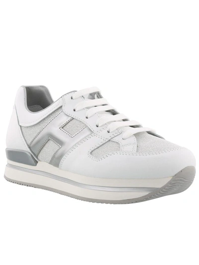 Shop Hogan H222 Sneakers In White-silver